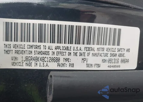 2008 Jeep Grand Cherokee Laredo from USA, damaged, VIN 1J8GR48K48C120680